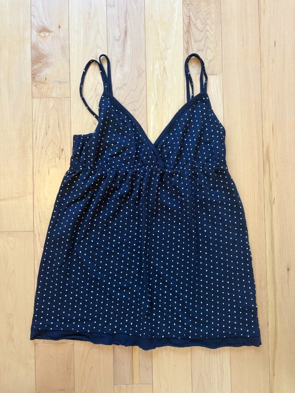 navy polka dot tank top
